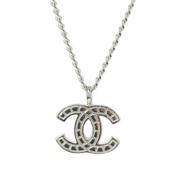 CHANEL Silver Logo Necklace - Picture 1 of 9